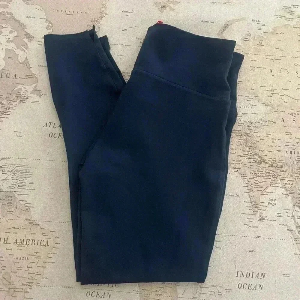 SPANX Navy Pointe Slim Pants Hidden Tummy Panel Size XL - Picture 1 of 10
